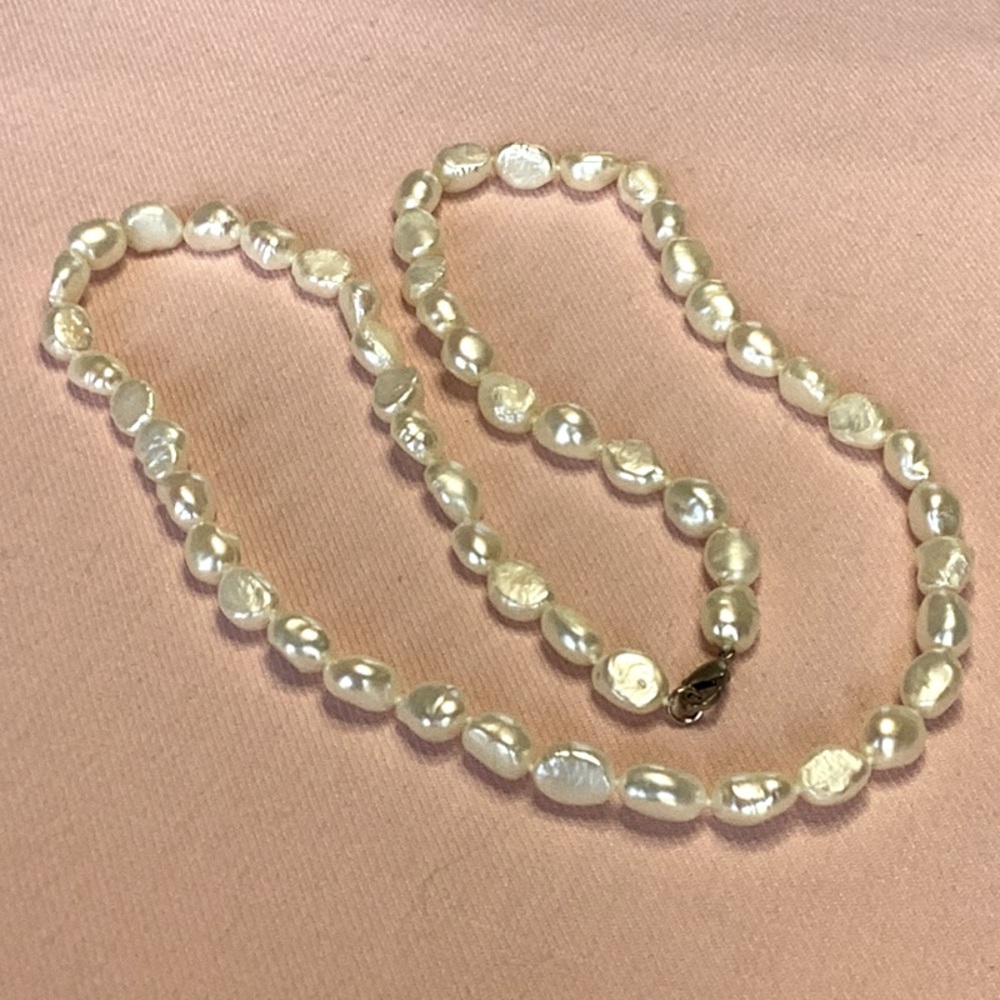 FINAL SALE PRICE Handmade Creamy Freshwater Pearl Necklace